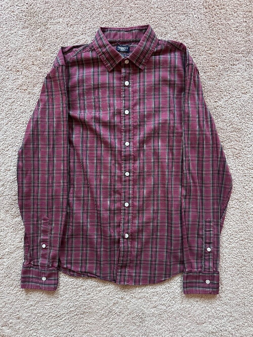 Faherty The Movement Shirt – Cedar Creek Plaid – Medium